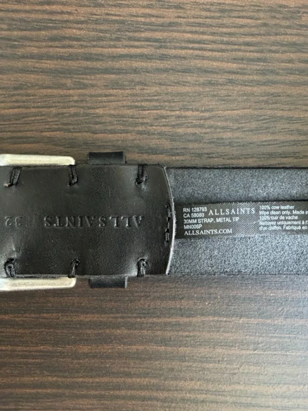 ALLSAINTS Hewes Leather Belt - Picture 4 of 4